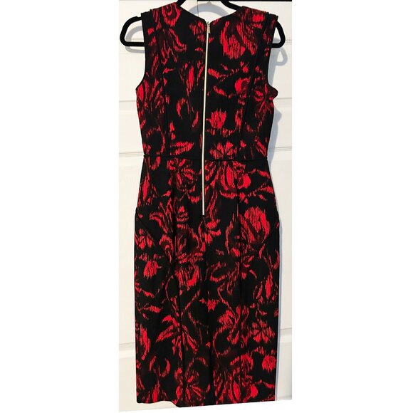 Black Halo Red and Black Sleeveless Bodycon Dress Size 6 - Picture 2 of 3